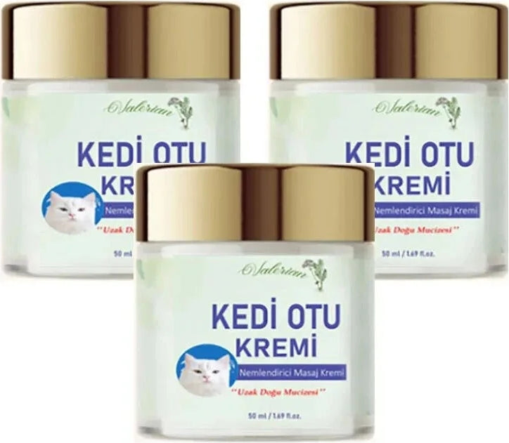 Süper Kedi Otu Kremi Uzak Doğu Muzicesi Doğal Masaj Krem 50ML x 3 Adet