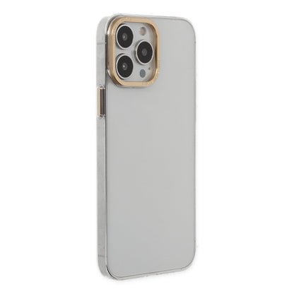 iPhone 13 Pro Kılıf Anka PC Sert Metal Kapak - Şeffaf