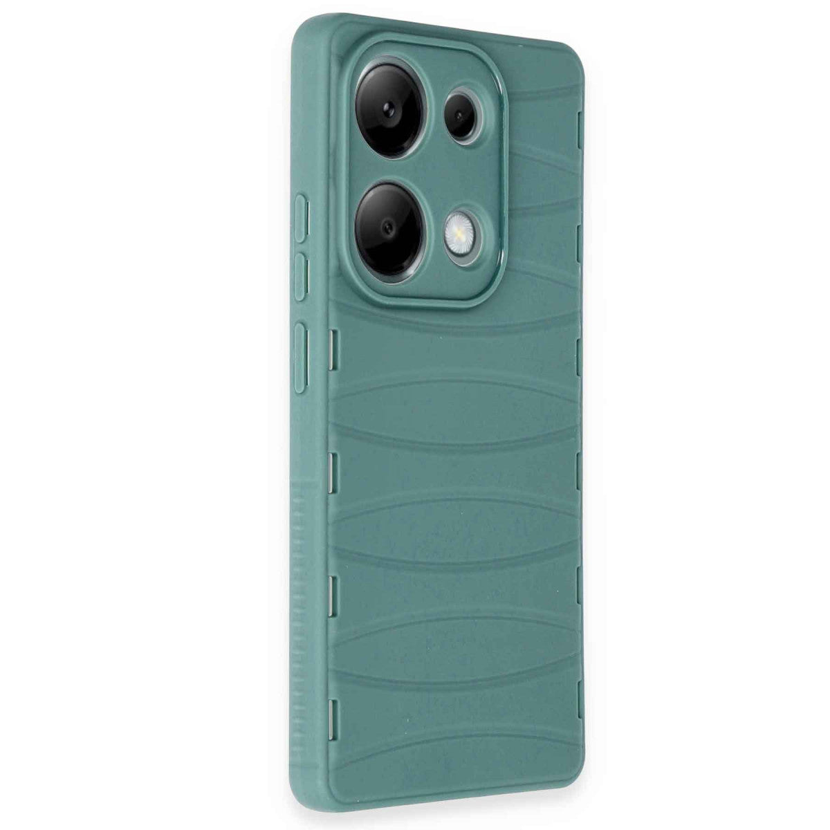 Redmi Note 13 Pro 4G Kılıf Bibercas Silikon Kapak - Koyu Yeşil