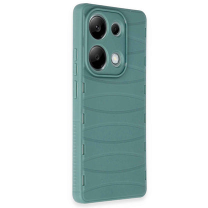 Redmi Note 13 Pro 4G Kılıf Bibercas Silikon Kapak - Koyu Yeşil