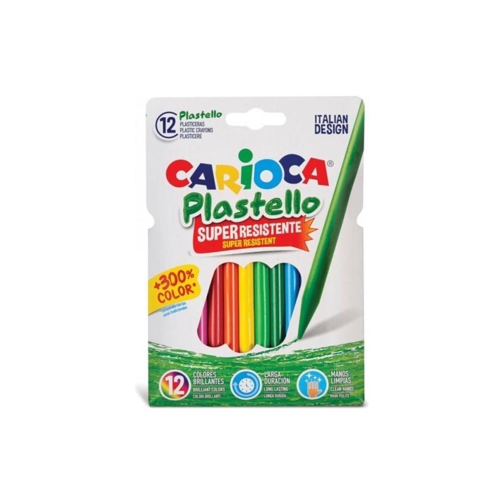 Yıkanabilir Pastel Boya Kalemi, 12'li Set, Kirletmeyen