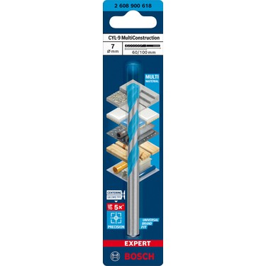 7 x 60 x 100 mm delme ucu, çok amaçlı kullanım
