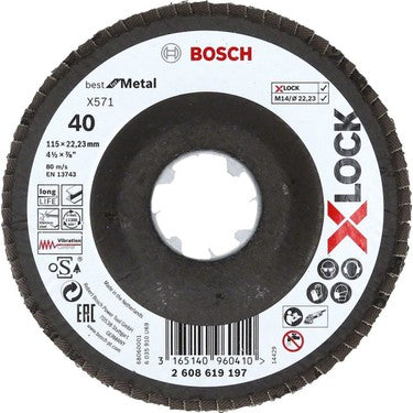 Bosch X-Lock Best For Metal 115MM 40KUM Flap