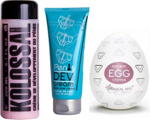 Kolossal Gizmur Store Ozzy Store Egg Stepper Mastürbatör ve Kolossal Krem ve Development Cream