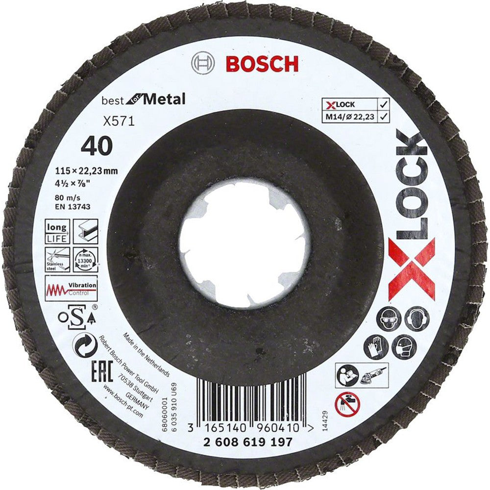 Bosch X-Lock Best For Metal 115MM 40KUM Flap