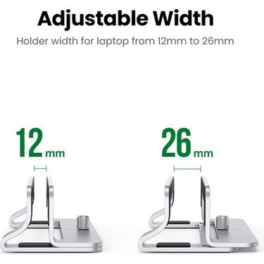 Alüminyum Notebook Standı, Dikey Tasarım ile Ergonomik Kullanım