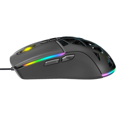 RGB Özel Doku Kablolu Mouse, 12800 DPI ve Ergonomik Tasarım