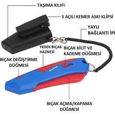 Otomatik Geri Çekilebilir Mandallı Rötuş Maket Bıçağı ile Pratik Kullanım