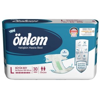Belbantlı Yetişkin Hasta Bezi - L - 120 Adet, 4 Paket