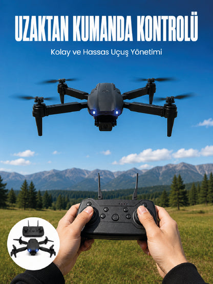 4K HD Kameralı Katlanabilir Drone Sabit Yükseklik Destekli Uzaktan Kumandalı Drone