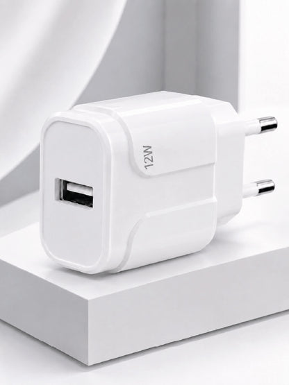 USB Girişli 12W Şarj Adaptörü Kompakt Telefon Şarj Cihazı