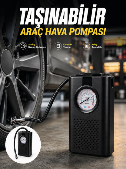 Otomobil Bisiklet ve Motosiklet İçin Taşınabilir Lastik Hava Pompası
