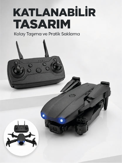 Katlanabilir Kamera Drone 4K HD Görüntü, Hover Özelliği ve Uzaktan Kumanda