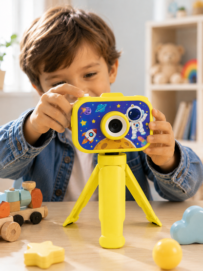 Çocuk Kamerası Fotoğraf ve Video Çekimi Mini Tripodlu Şarjlı Dijital Kamera 2.0 TFT Ekran