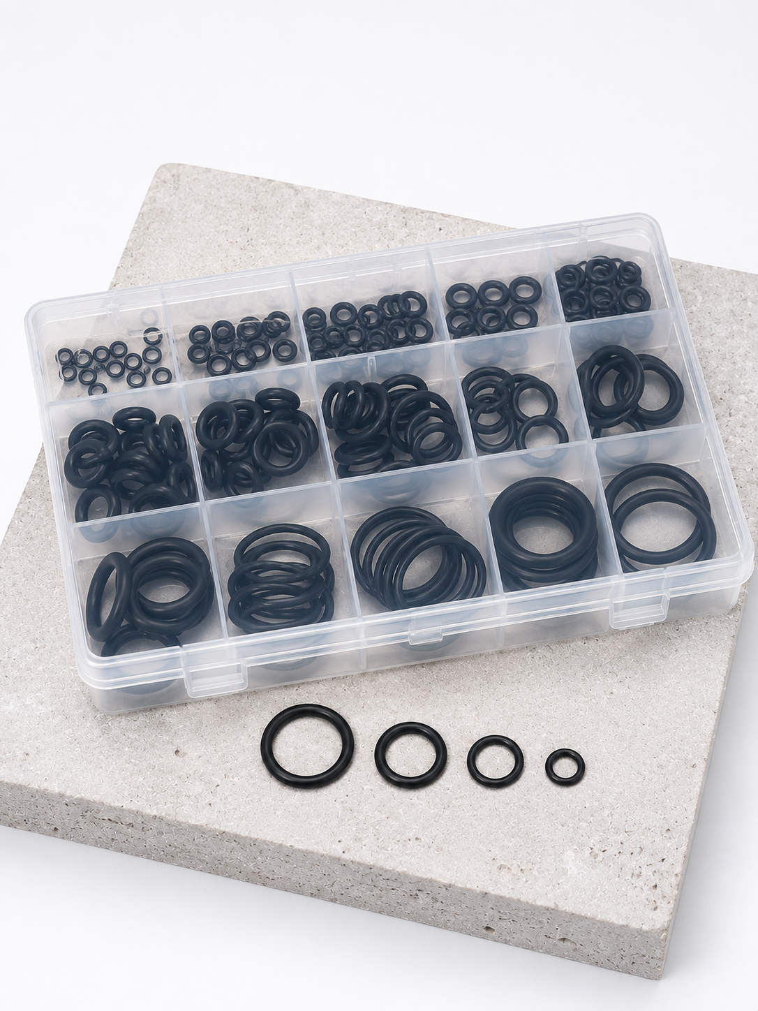 225 PCS O-Ring Conta Seti Profesyonel Tamir, Bakım ve Sızdırmazlık Çözümü