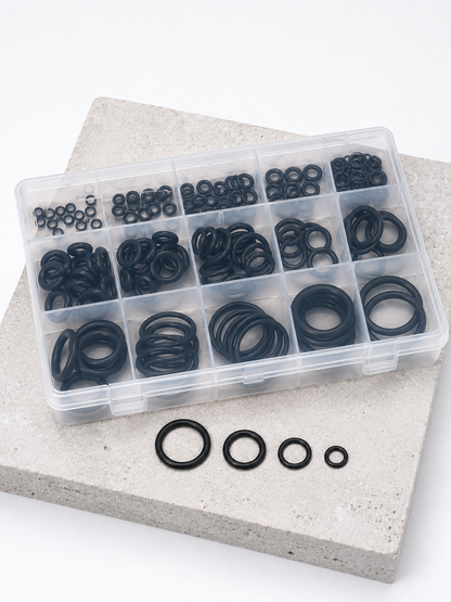 225 PCS O-Ring Conta Seti Profesyonel Tamir, Bakım ve Sızdırmazlık Çözümü