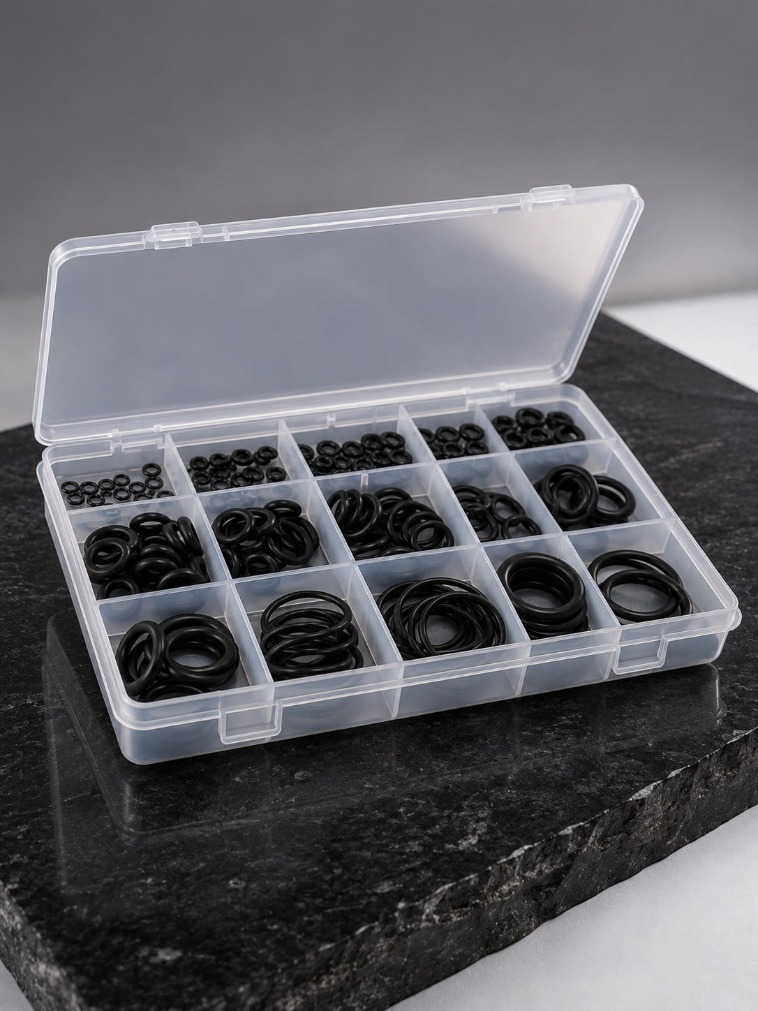 225 PCS O-Ring Conta Seti Profesyonel Tamir, Bakım ve Sızdırmazlık Çözümü