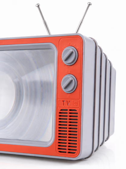 12 İnç Telefon Ekran Büyütücü Retro TV Tasarımlı HD Fresnel Lens Taşınabilir Mobil Ekran Büyütücü