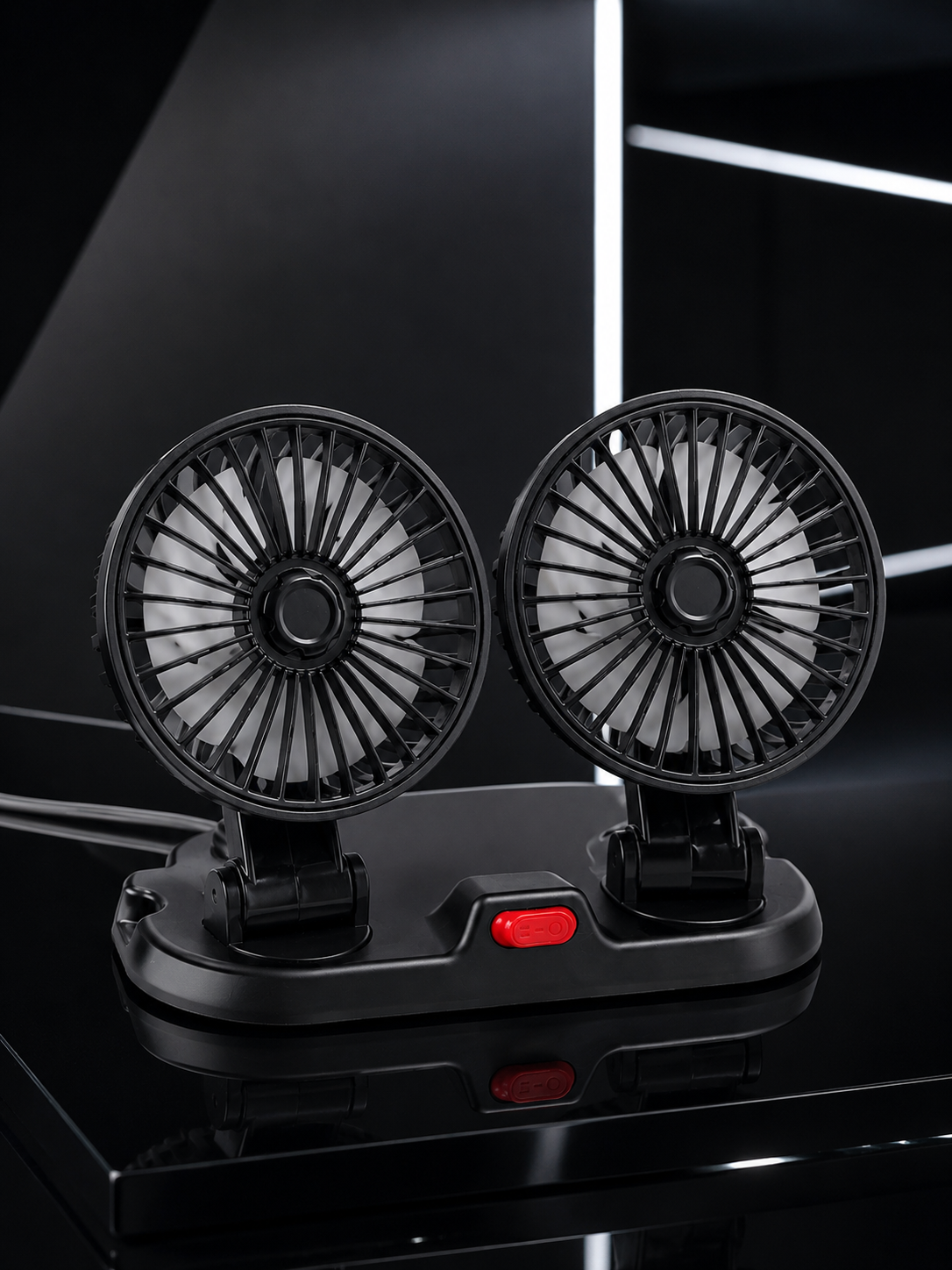 Çift Başlıklı Araç İçi USB Vantilatör Soğutucu Fan