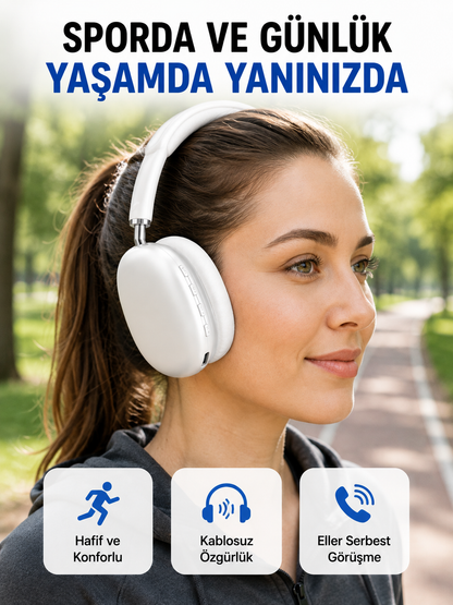 Stereo Ses Kaliteli Bluetooth Kulaklık | Katlanabilir ve Ergonomik Tasarım Yeni Nesil