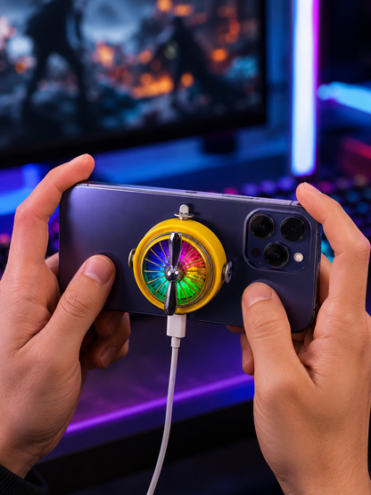 RGB Işıklı Manyetik Telefon Oyun Soğutucu Fan