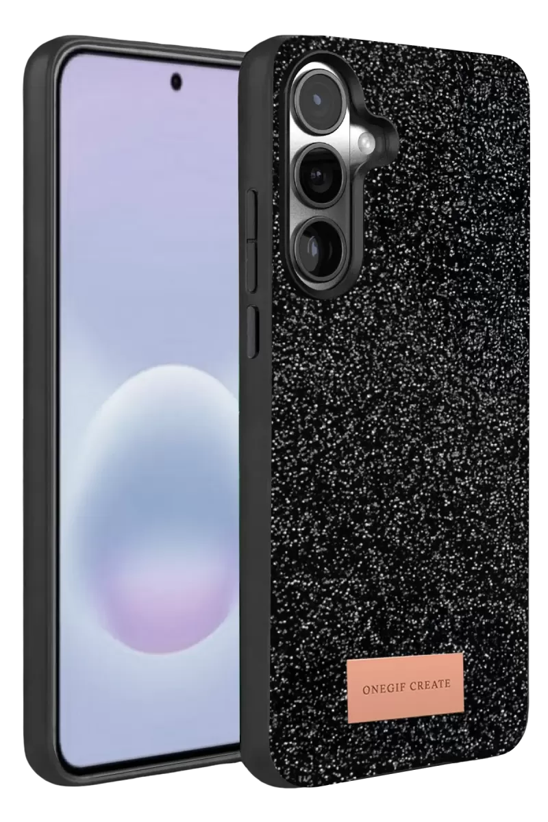 Galaxy A57 5G Bright Simli Kapak - Siyah
