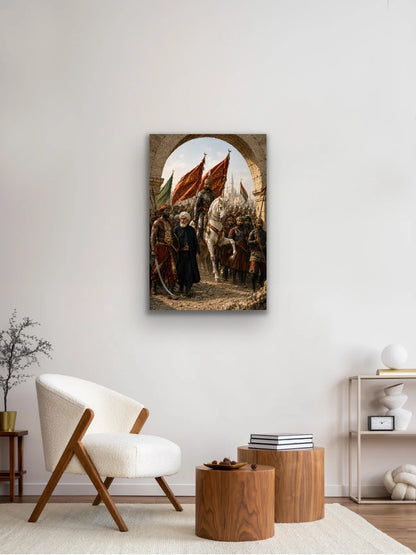 Fatih Sultan Mehmet İstanbul'un Fethi Kanvas Tablo 60X90 CM