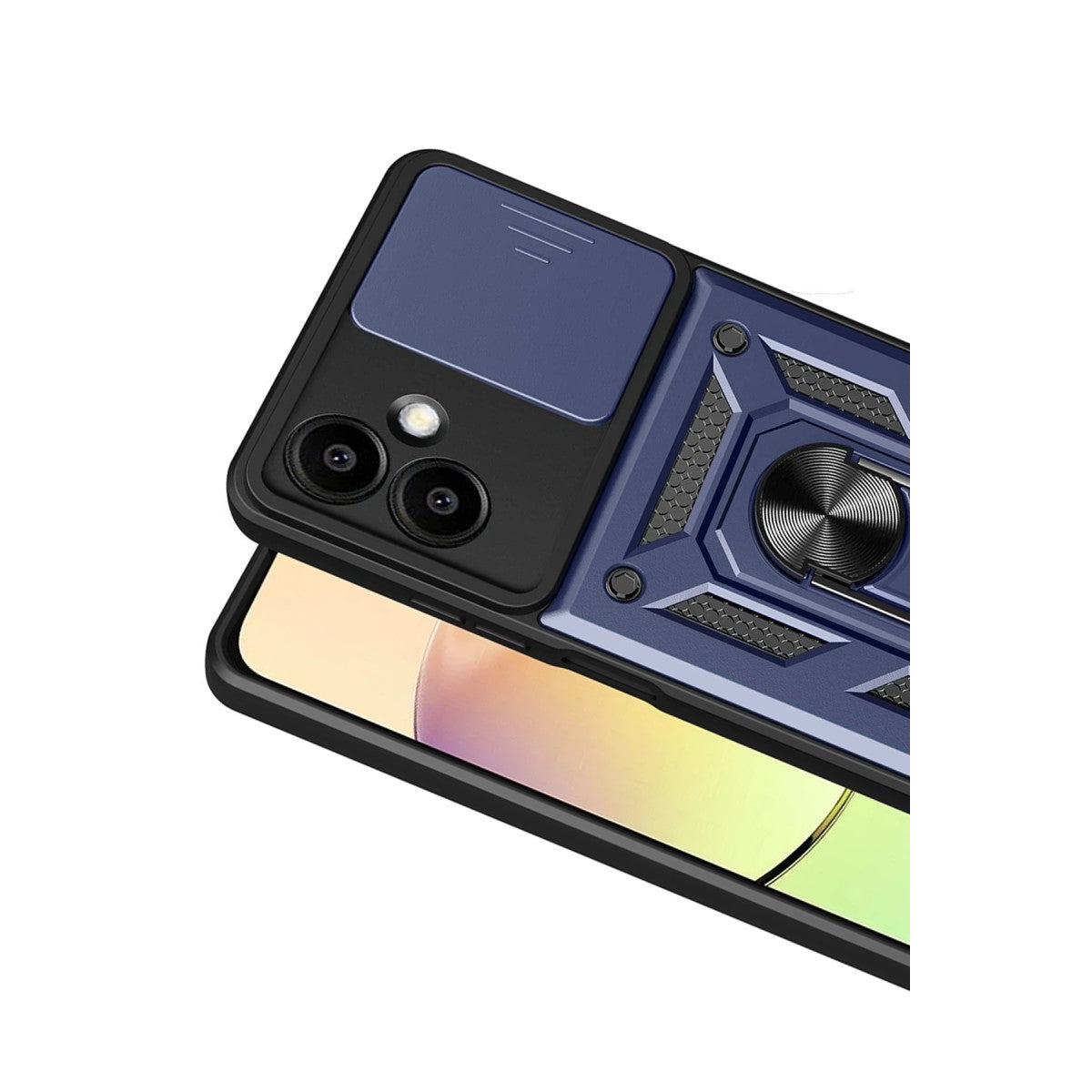 Galaxy A07 4G Pars Lens Yüzüklü Silikon - Lacivert
