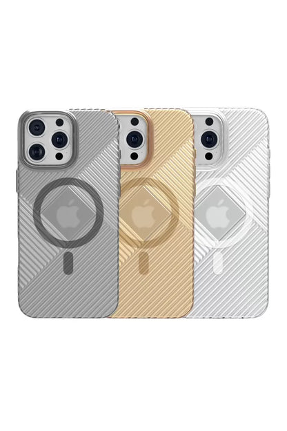 iPhone 16 Stella PC Sert Magsafe Kılıf - Gold