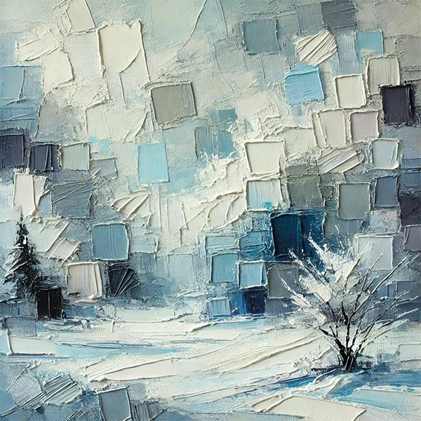 Kış Mevsimi Kanvas Tablo 60x60cm