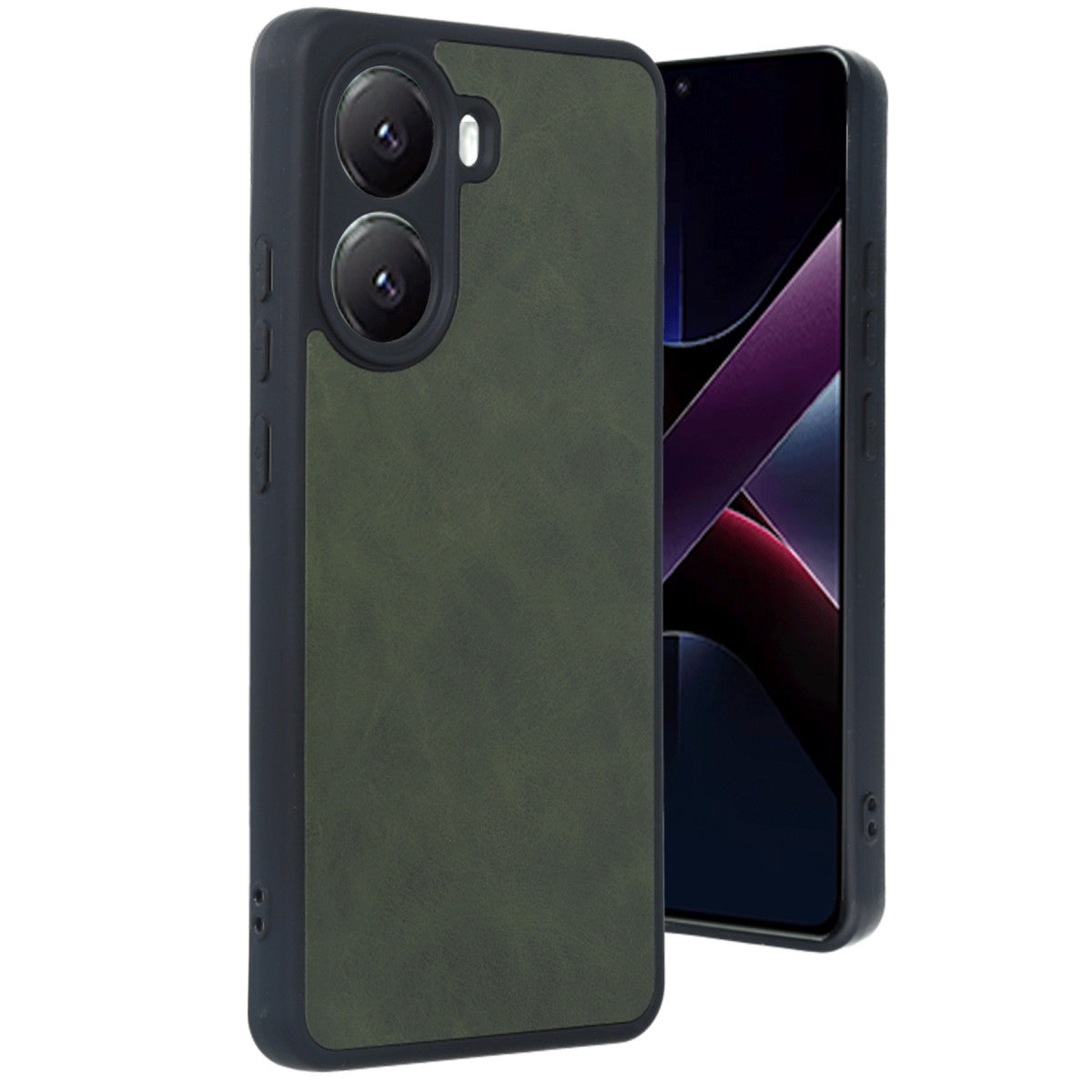 Poco X7 Pro Kılıf Aras Deri Kapak - Koyu Yeşil