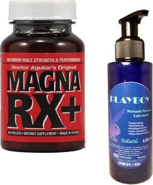Playboy Hintohu Magna Supplement Erkekler İçin 60 Peak Power For Men - Playboy Natural Personal Lubricant 125 ml