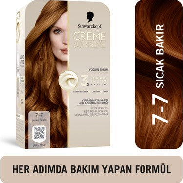 Onarıcı Bakım Kit Saç Boyası Serum, Sıcak Bakır Renk