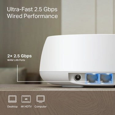 TP-Link Deco BE25 (1-Pack) | Wi-Fi 7 Mesh Sistemi | BE3600 Mbps Hız | Fiber Uyumlu | Çift Bant