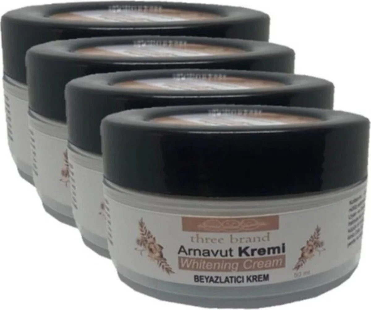Süper Playboy Three Brand Whitening Cream 4 Adet Arnavut Kremi 50ML Kremi ile 120ML Masaj Yağı