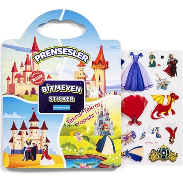 Bitmeyen Sticker Kitabım ile Prensesler Eğlencesi