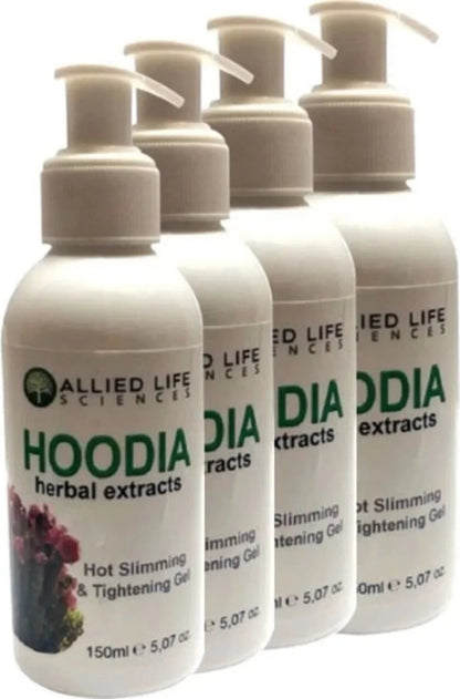 Allied Life Sciences Hoodia Herbal Extracts Hot Slimming & Tightening Gel 150 ml x 4 Adet