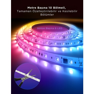 1 Metre Uzunlu LED Şerit Uzatma Kiti - Adaptör Dahil Değil