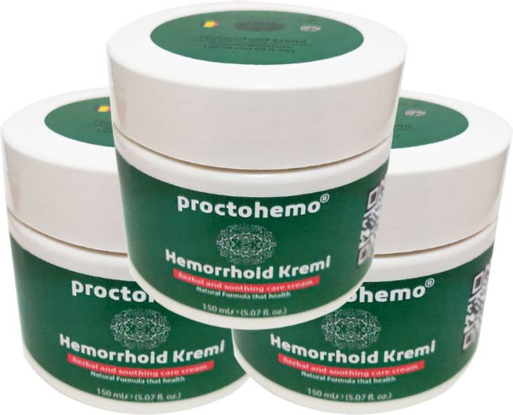Proctohemo HZNKS039 3ADET 150 ml Büyük Boy Hemor.roidin Cream Kişisel Bağsur Kremi