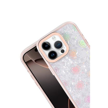 iPhone 16 Pro Max Lumi Desenli Kapak - Pembe