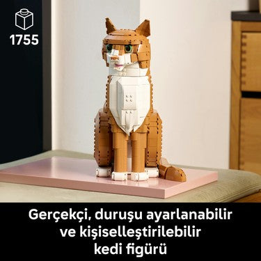 Yetişkinler için turuncu kedi figürü yapım seti - LEGO Ideas