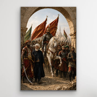Fatih Sultan Mehmet İstanbul'un Fethi Kanvas Tablo 60X90 CM