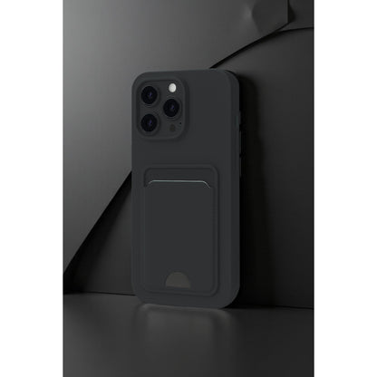 iPhone 16 Plus Kılıf Kelvin Kartvizitli Silikon - Koyu Yeşil