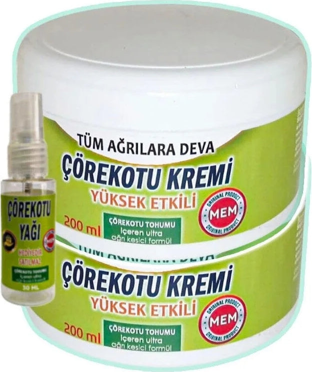 Süper Çörek Otu Bakım Kremi 2X200 Ml+30 ml Çörek Otu Yağı ile