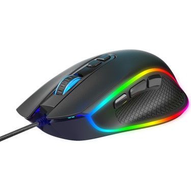 Claw's Nova V1 12800 Dpi Wide RGB Özel ABS Doku & Claw's Reflex Örgü Kablolu Ekstra Fire Butonlu
