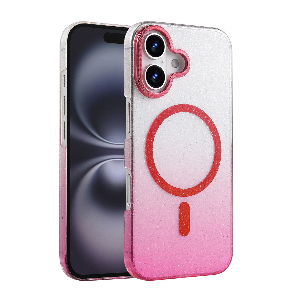 iPhone 16 Plus Glossy Magsafe Kapak - Pembe