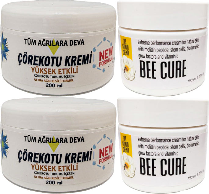 Çörek Otu Kremi White Box 2 Adet 200 ml + 2 Adet Beecure Krem 150 ml / Krem Seti