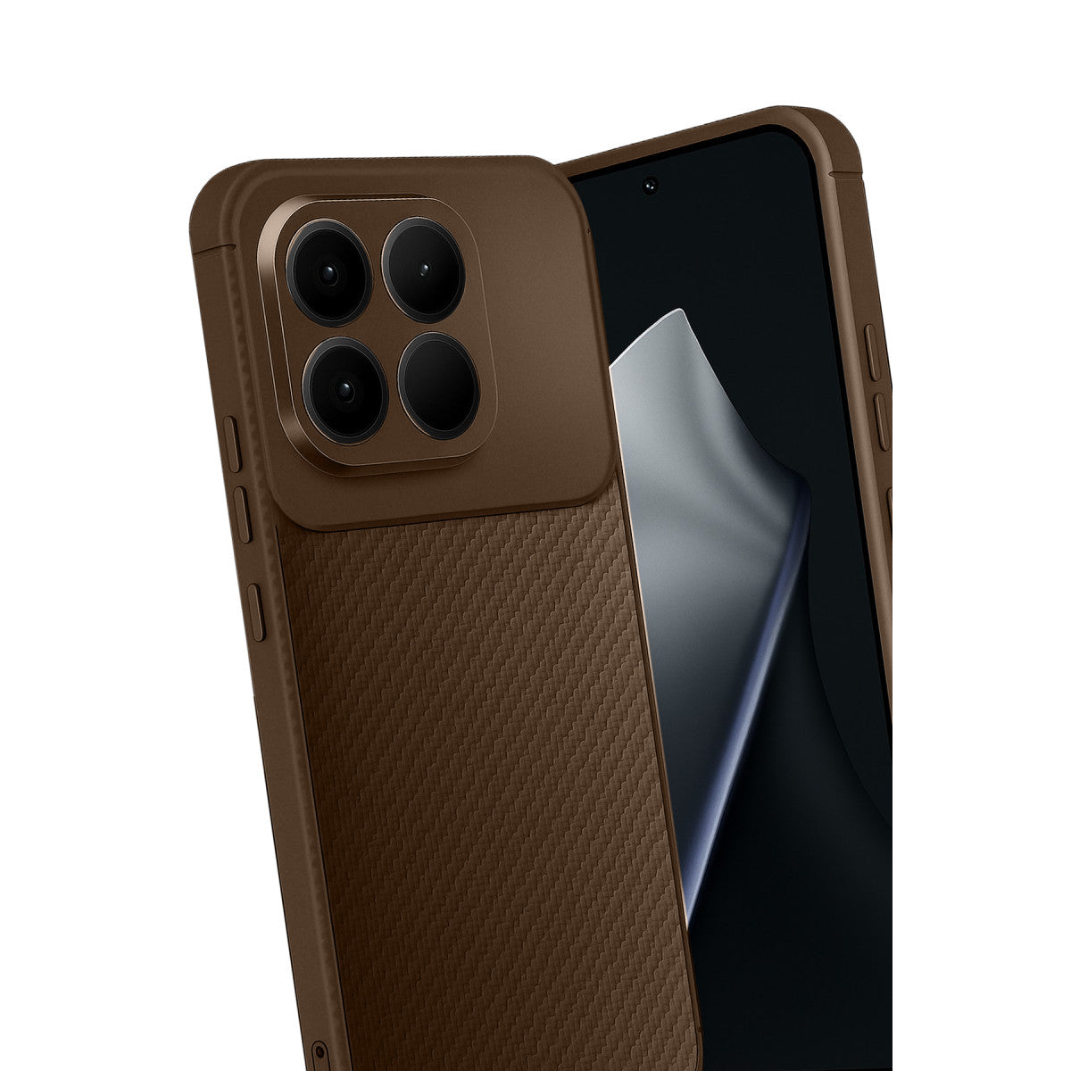 Mi 15T Auto Focus Karbon Kapak - Kahverengi