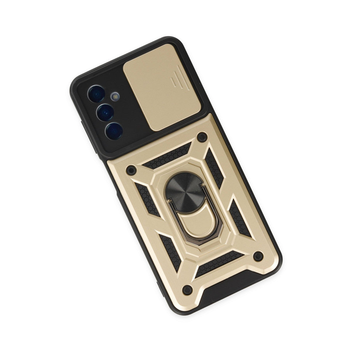 Galaxy A04S Kılıf Pars Lens Yüzüklü Silikon - Gold