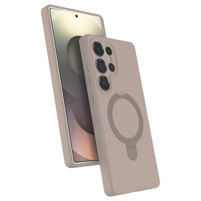 Galaxy S25 Ultra Regal Magsafe Standlı Kapak - Çöl Titanyum